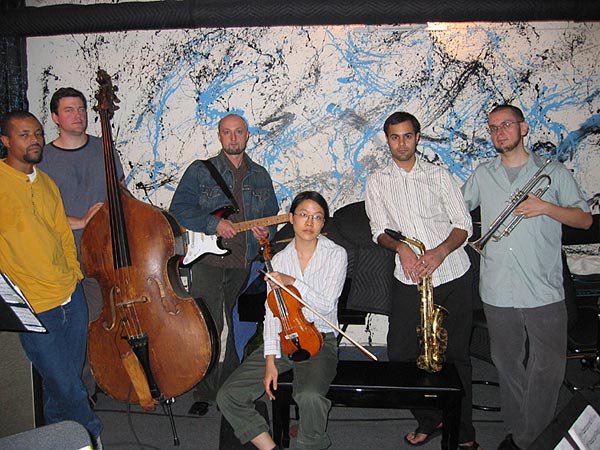 Inner Constellation Sextet Musicians, left to right: NASHEET WAITS, TOM ABBS, BRUCE EISENBEIL, JEAN COOK , AARON ALI SHAIKH, NATE WOOLEY